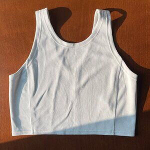 lululemon Ribbed Softstreame Cropped Tank Top Light Vapor